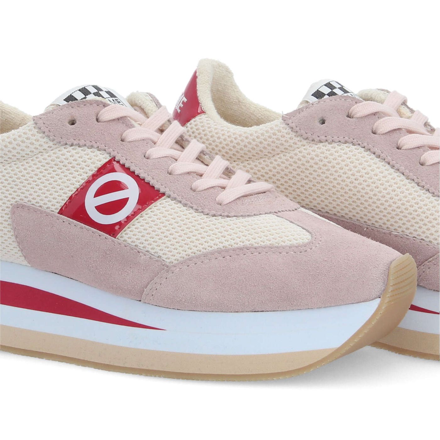 FLEX M JOGGER W - SDE/LINK.M/PAT - ROSE CLAIR/BLANC CASSE/ROUGE